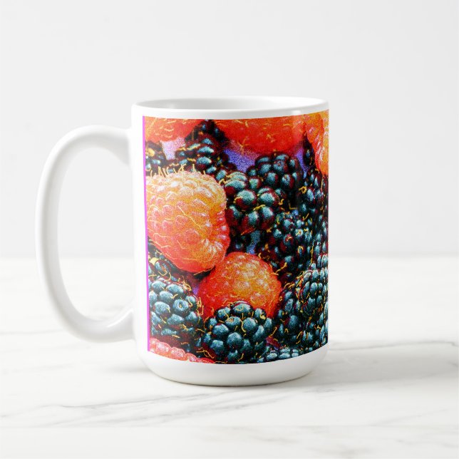 "The Mix of Berries" Niedliches Foto. Jetzt kaufen Kaffeetasse (Links)