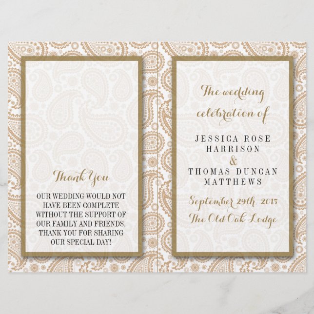 The Modern Paisley Wedding Collection - Brown (Vorderseite)