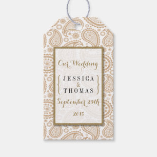 The Modern Paisley Wedding Collection - Brown Geschenkanhänger