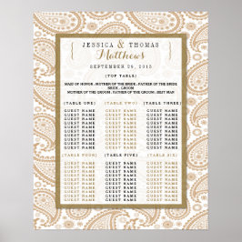 The Modern Paisley Wedding Collection - Brown Poster