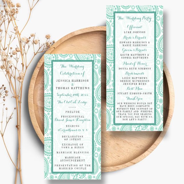 The Modern Paisley Wedding Collection - Green Programm (Von Creator hochgeladen)