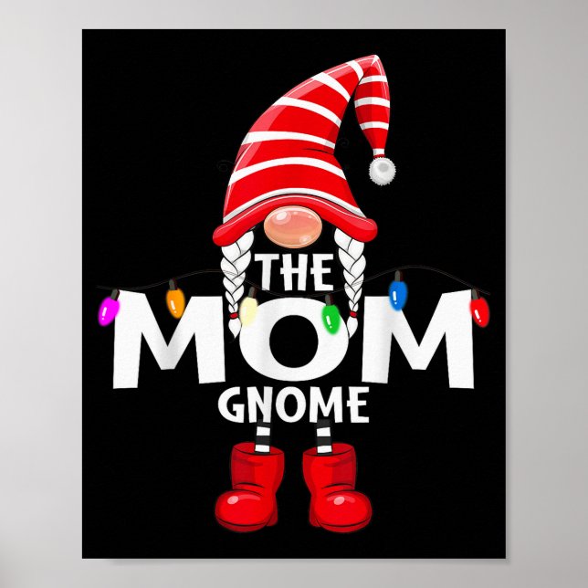 The Mom Gnome Christmas Matching Pajama  Poster (Vorne)