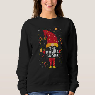 The Momma Gnome Christmas Plaid Matching Family Fu Sweatshirt