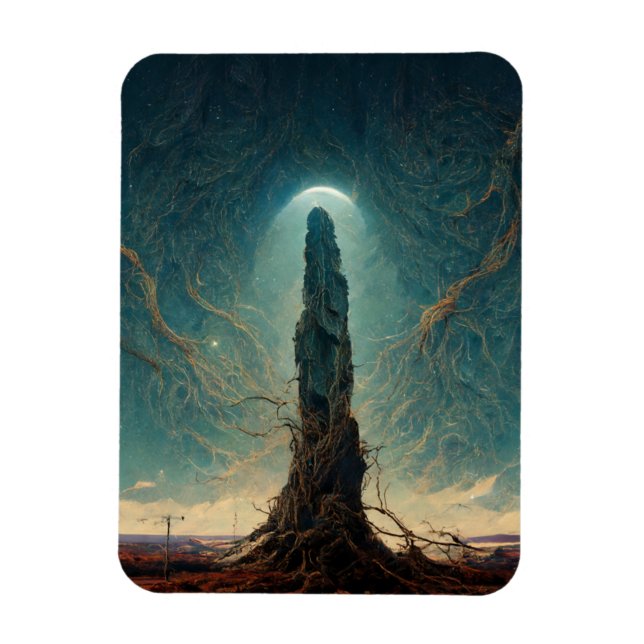 The Monolith 2 Fantasy Sci-Fi Art Magnet (Vertikal)