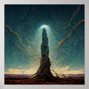 The Monolith 2 Fantasy Sci-Fi Art Poster