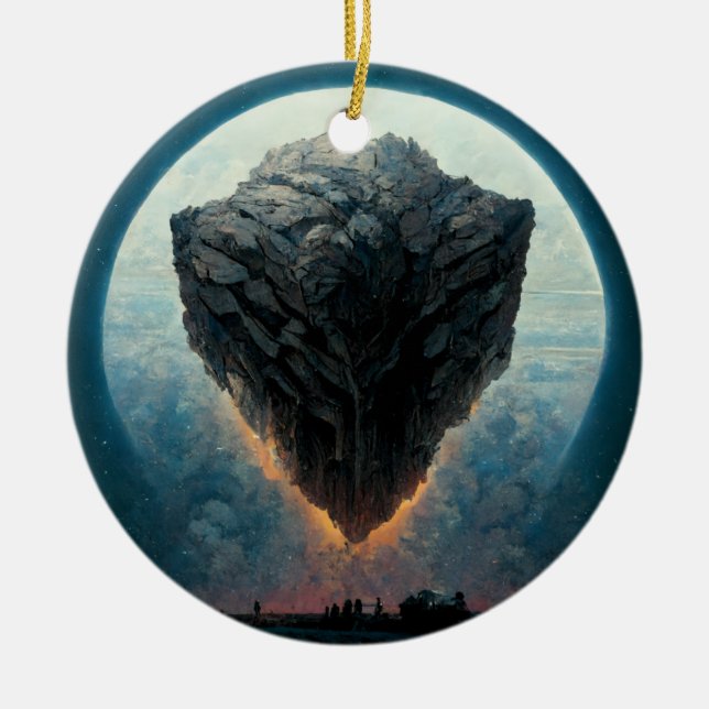 The Monolith Fantasy Sci-Fi Kunst Keramik Ornament (Vorne)
