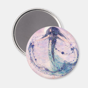 The Moonchild Retro Art Nouveau von Jessie M King Magnet