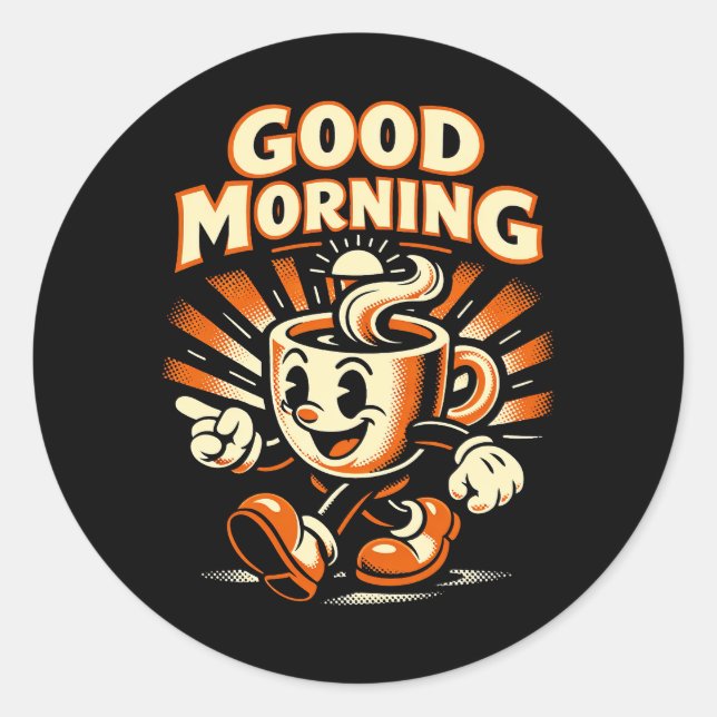 The Morning Brew Runder Aufkleber (Vorderseite)