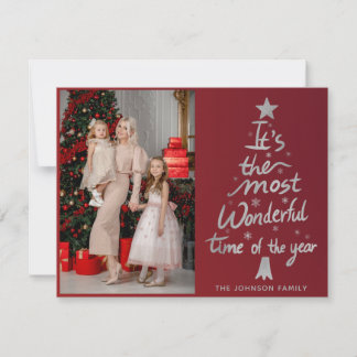 The Most Wonderful Time Of The Year Elegant Photo  Feiertagskarte