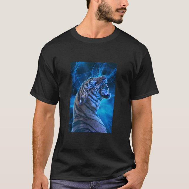 The Mountain White Tigers of Bengal Illustration G T-Shirt (Vorderseite)