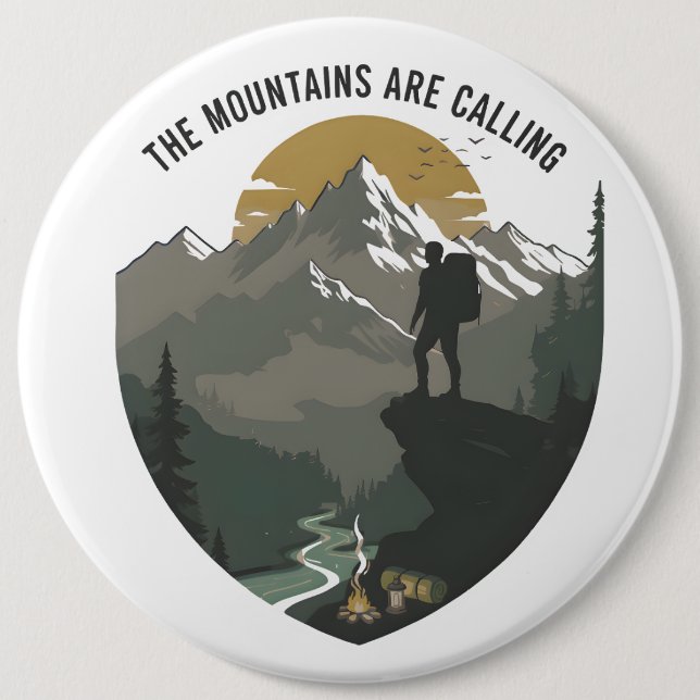 The Mountains Are Calling Button (Vorderseite)