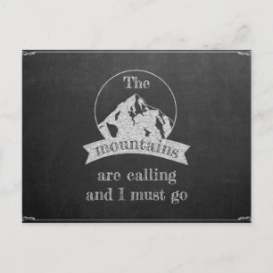 The mountains are calling postkarte