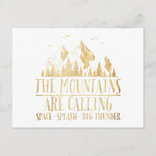 The Mountains are Calling Space Splash Big Thunder Feiertagspostkarte