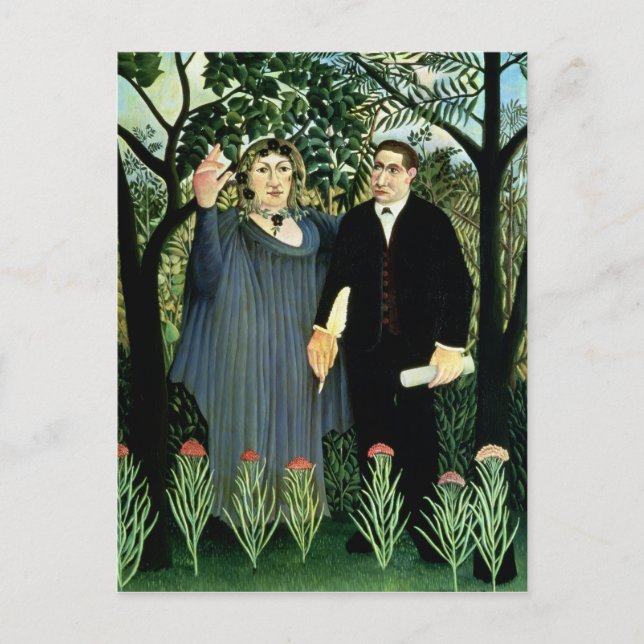 The Muse Inspirierend the Poet, 1908-09 Postkarte (Vorderseite)