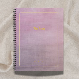 The Muse | Mauve Leinen Personalisiertes Poesie Jo Notizbuch