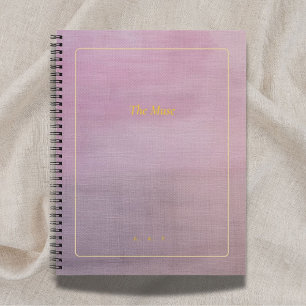 The Muse Mauve Leinen Personalisiertes Poesie Jo Notizbuch