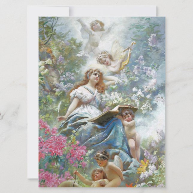 The Muse of Poesie (von Konstantin Makovsky) Karte (Vorderseite)