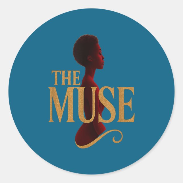 The Muse  Runder Aufkleber (Vorderseite)