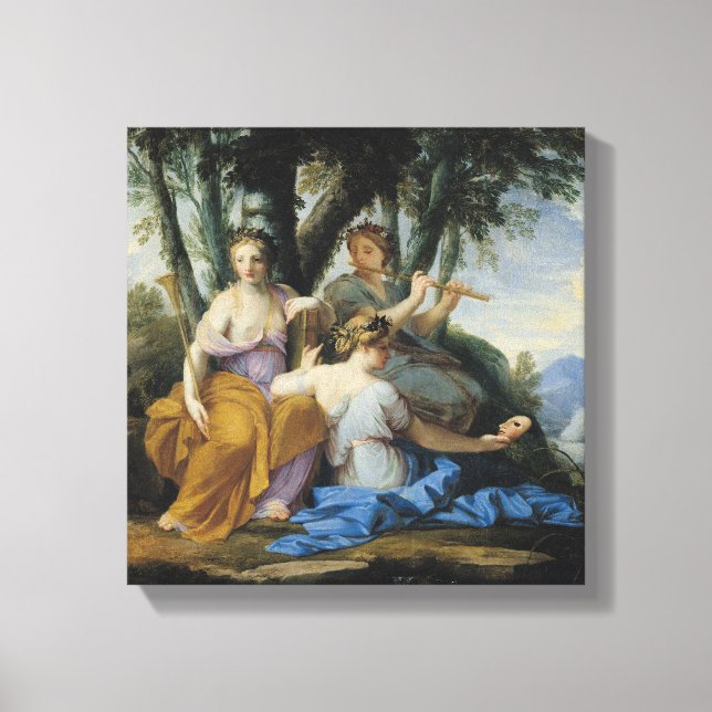 The Muses, Clio, Europe and Thalia, c.1652-55 Leinwanddruck (Vorderseite)
