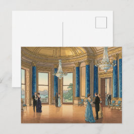 The Music Room of Buckingham Japanese Woodblock Pr Postkarte