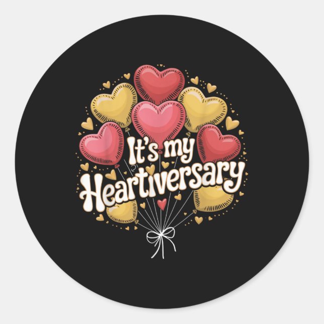 The My Heartiversary Chd Awareness Cardiac Heart S Runder Aufkleber (Vorderseite)