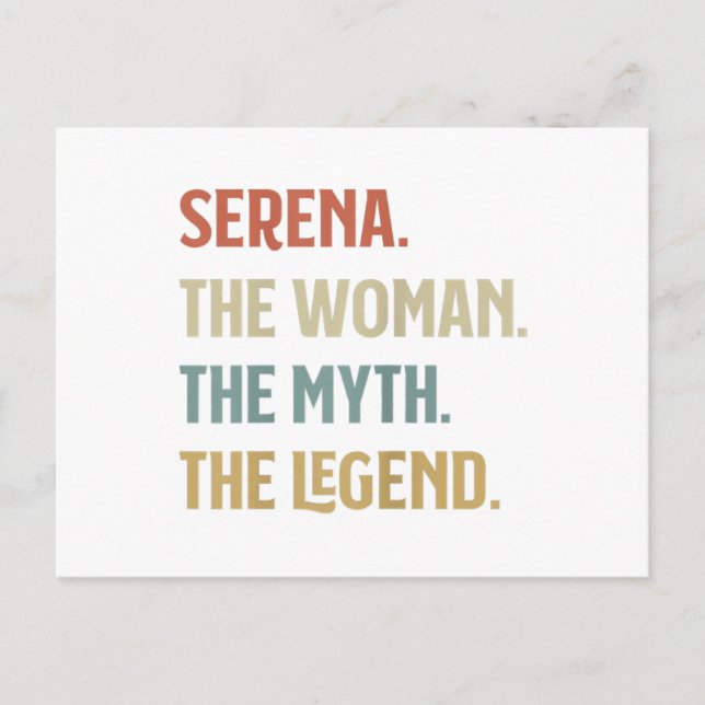 The Name Is Serena The Woman The Myth And The Lege Postkarte (Vorderseite)