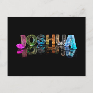 The Name Joshua in 3D Lights Postkarte