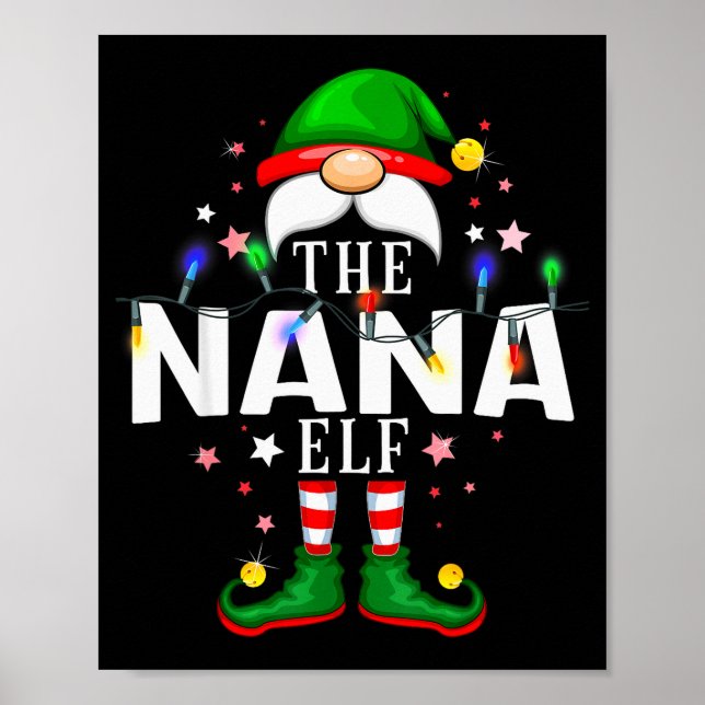 The Nana Elf Christmas Family Pajama Party  Poster (Vorne)
