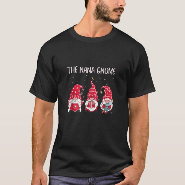 The Nana Gnome Matching Family Christmas Xmas Gran T-Shirt (Vorderseite)