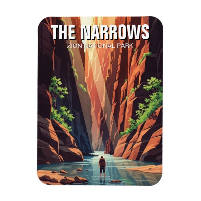 The Narrows in Zion National Park Utah Magnet (Vertikal)