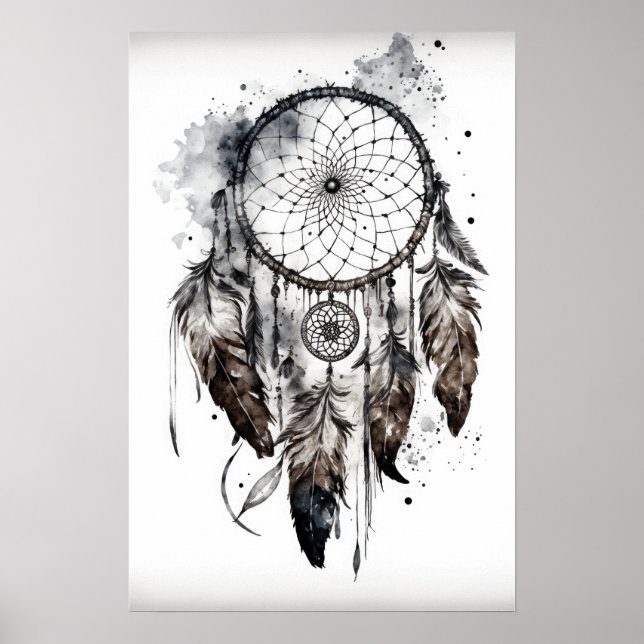 The Native American Dreamcatcher Art Print Poster (Vorne)