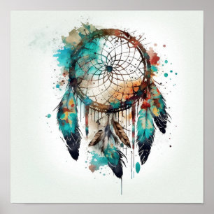 The Native American Dreamcatcher Art Print Poster