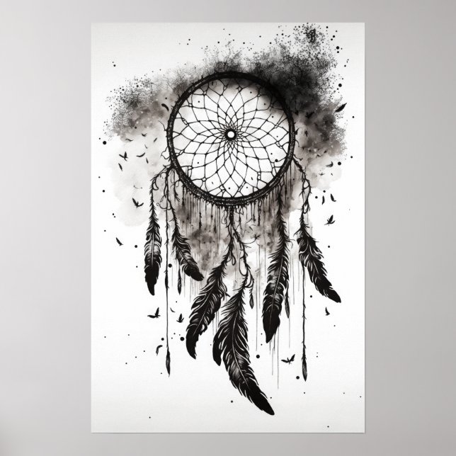 The Native American Dreamcatcher Art Print Poster (Vorne)