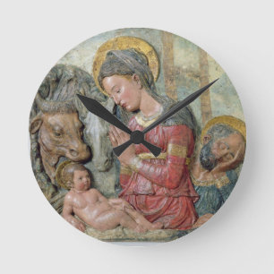 The Nativity, c.1460 (painted terracotta) Runde Wanduhr