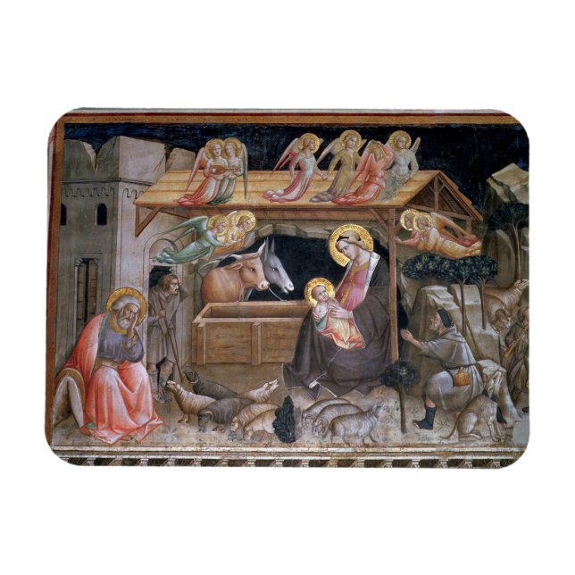 The Nativity, detail from the life of the Virgin a Magnet (Horizontal)