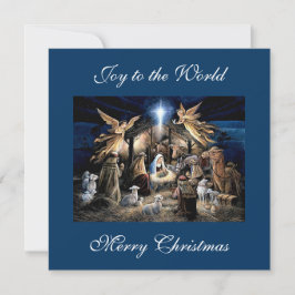The Nativity of Baby Jesus Christmas Greetings Feiertagskarte