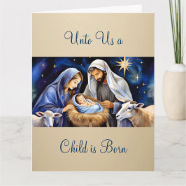 The Nativity of Baby Jesus Christmas Greetings Karte