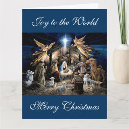 The Nativity of Baby Jesus Christmas Greetings Karte
