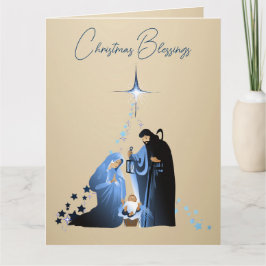 The Nativity of Baby Jesus Christmas Greetings Karte
