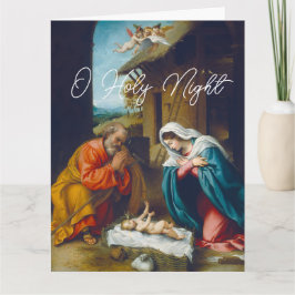 The Nativity of Baby Jesus Christmas Greetings Karte