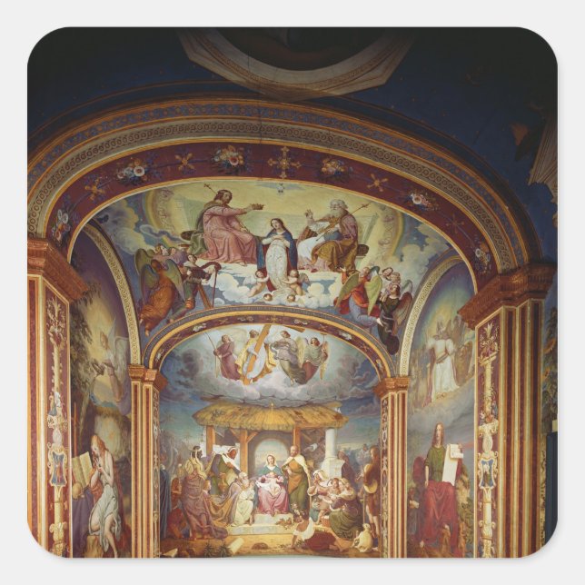 The Nativity Quadratischer Aufkleber (Vorderseite)