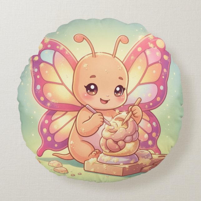 The Nectar Artist Rundes Kissen (Vorderseite)
