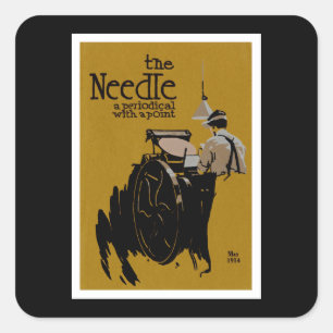 The Needle periodische Illustration Quadratischer Aufkleber