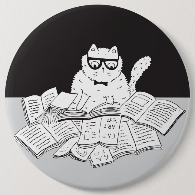The Nerd Cat Button (Vorderseite)
