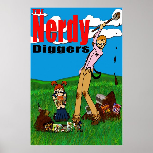The Nerdy Diggers - Standard Logo - Poster 24x36 (Vorne)