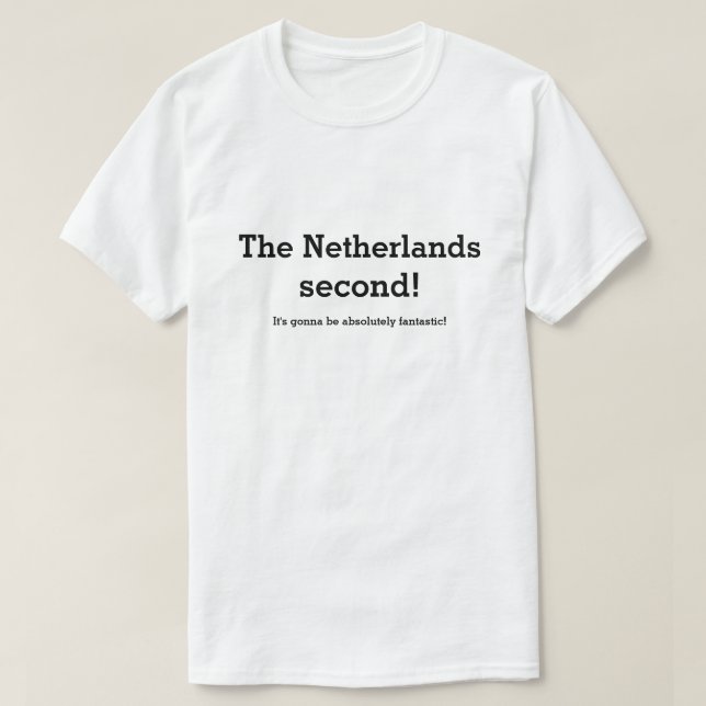 'The Netherlands second' T-Shirt (Design vorne)