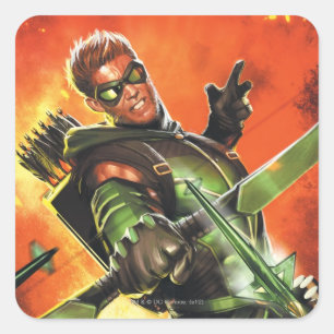 The New 52 - The Green Arrow #1 Quadratischer Aufkleber