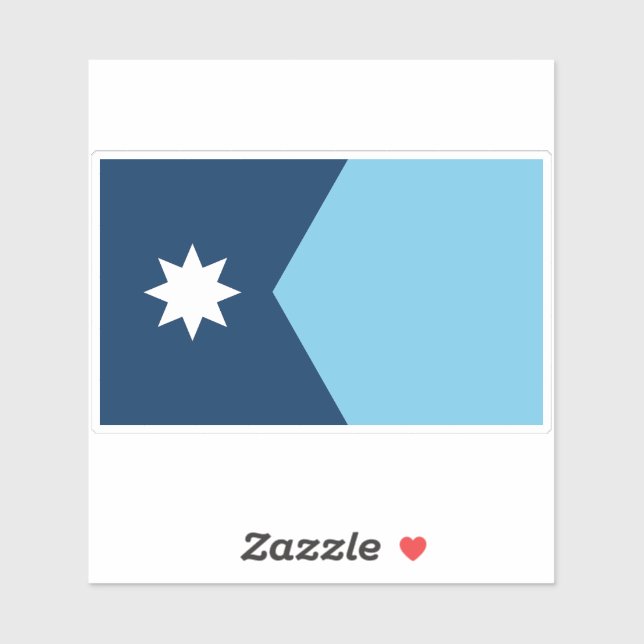 The new Flag of Minnesota State Aufkleber (Blatt)