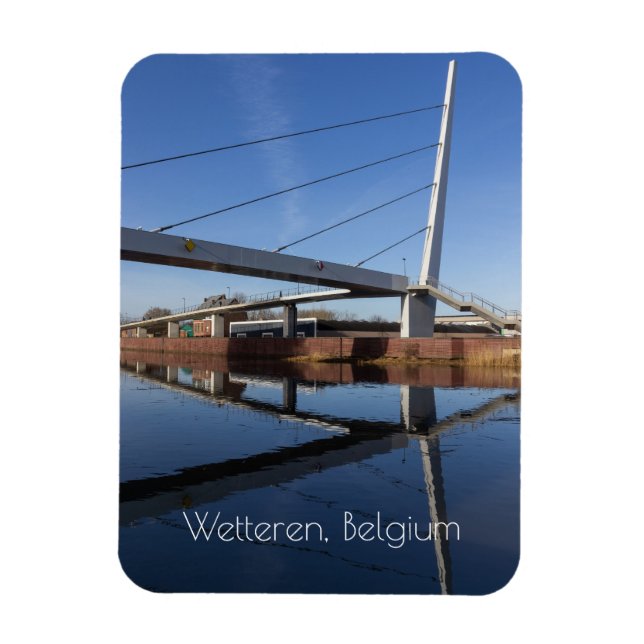 The New Passerelle, Wetteren, Belgien Magnet (Vertikal)
