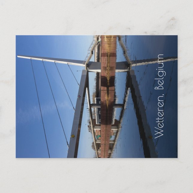 The New Passerelle, Wetteren, Belgien Postkarte (Vorderseite)